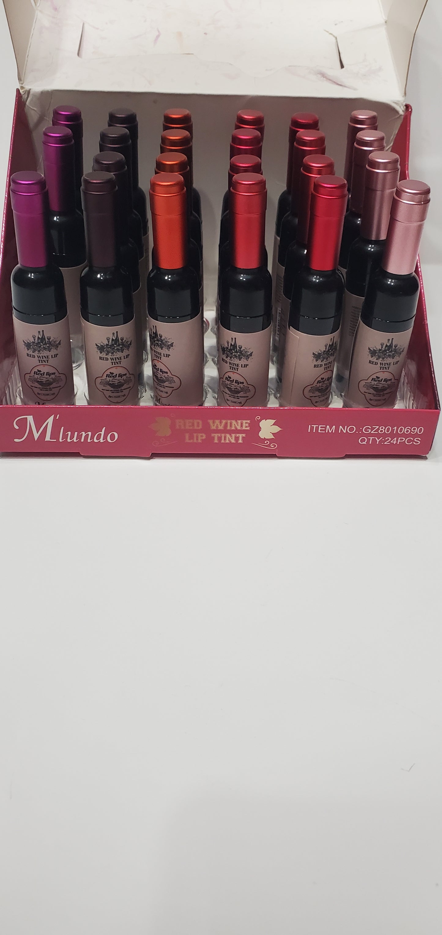 Red Lip Tint Wine Bottles