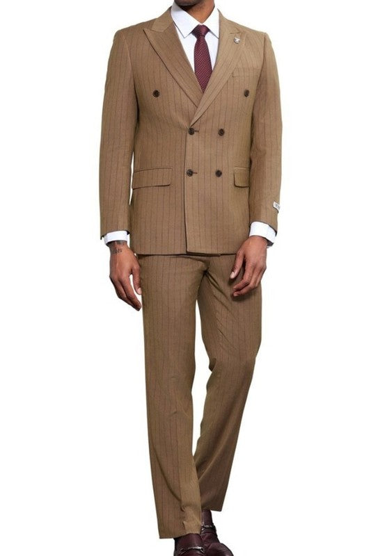 Men's 2pc Double Breast Suit- Regular