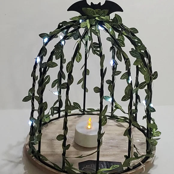 Bat Light up Candle Holder Cage