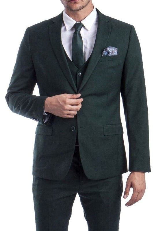 Men's Slim-Fit 3PC Strectch Suit