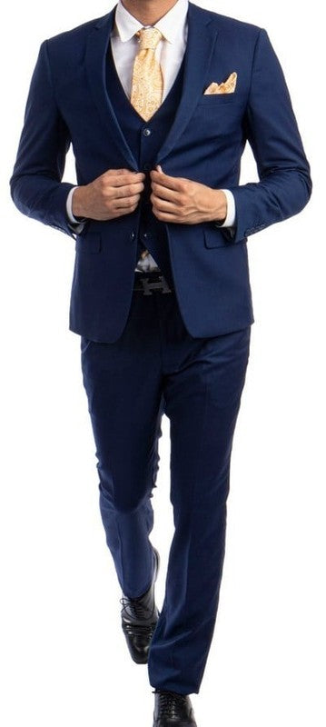 Men's Slim-Fit 3PC Strectch Suit