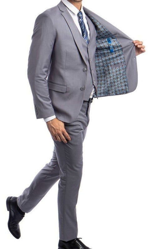 Men's Slim-Fit 3PC Strectch Suit