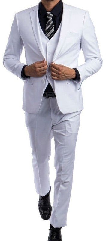 Men's Slim-Fit 3PC Strectch Suit