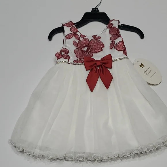 4. Elegant White and Red Dress