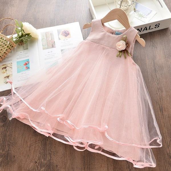 Princess with Flower Mesh Dress