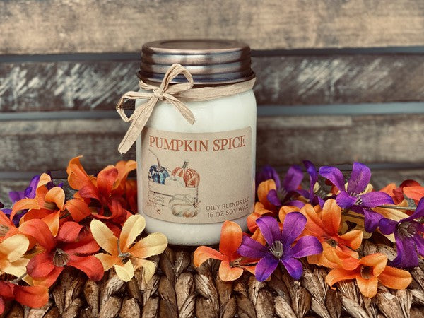Jumbo Fall Candles 100 Hour Burn Time Soy Wax