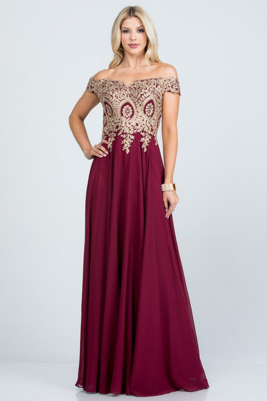 Plus Size Chiffon Gown