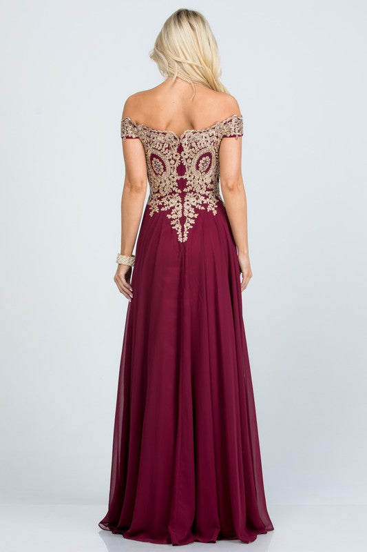 Plus Size Chiffon Gown