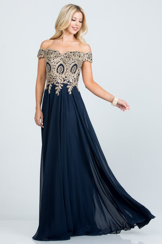 Plus Size Chiffon Gown