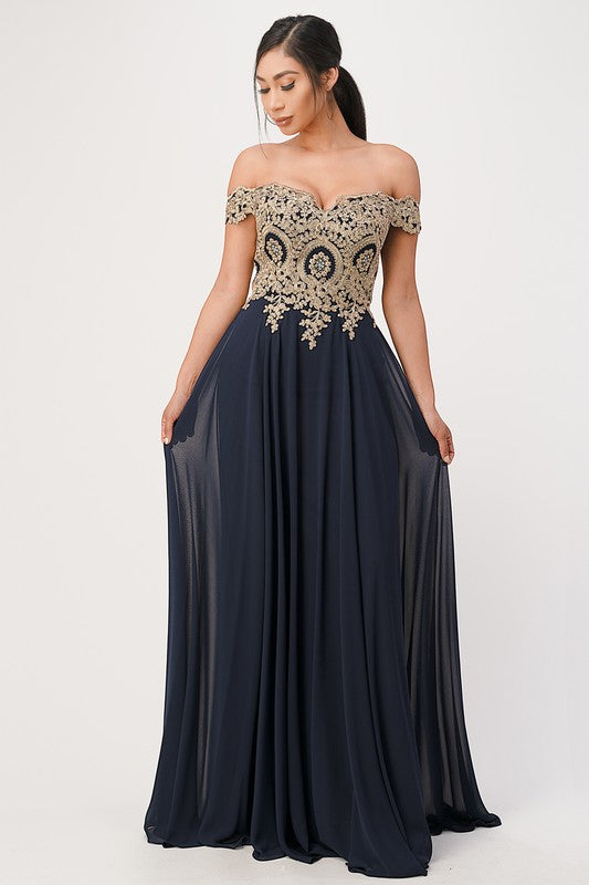 Plus Size Chiffon Gown