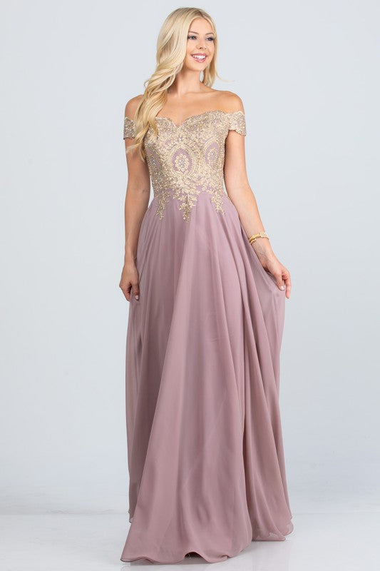 Plus Size Chiffon Gown
