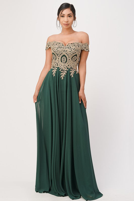 Plus Size Chiffon Gown