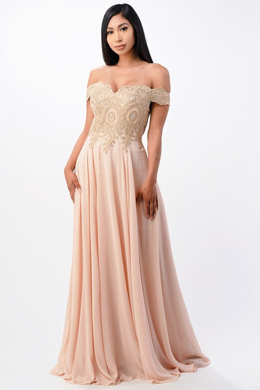 Plus Size Chiffon Gown