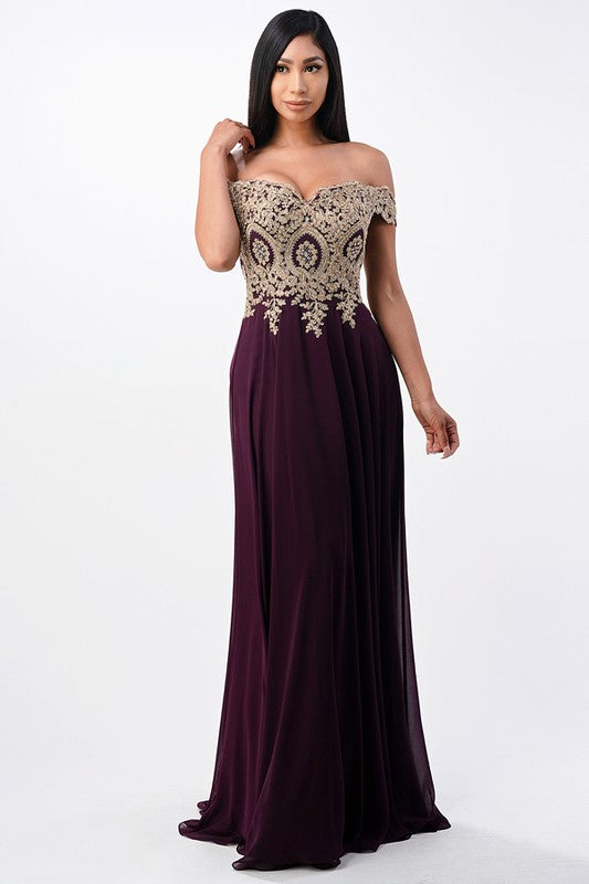 Plus Size Chiffon Gown