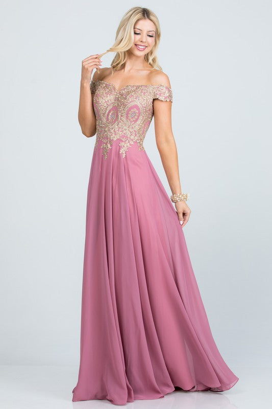 Plus Size Chiffon Gown