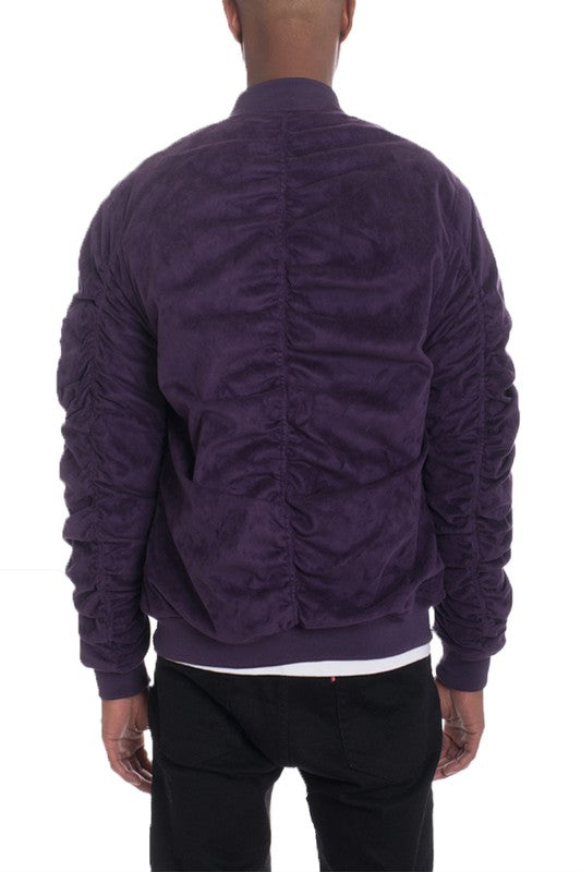 Weiv Mirosuede Scrunched Bomber Jacket
