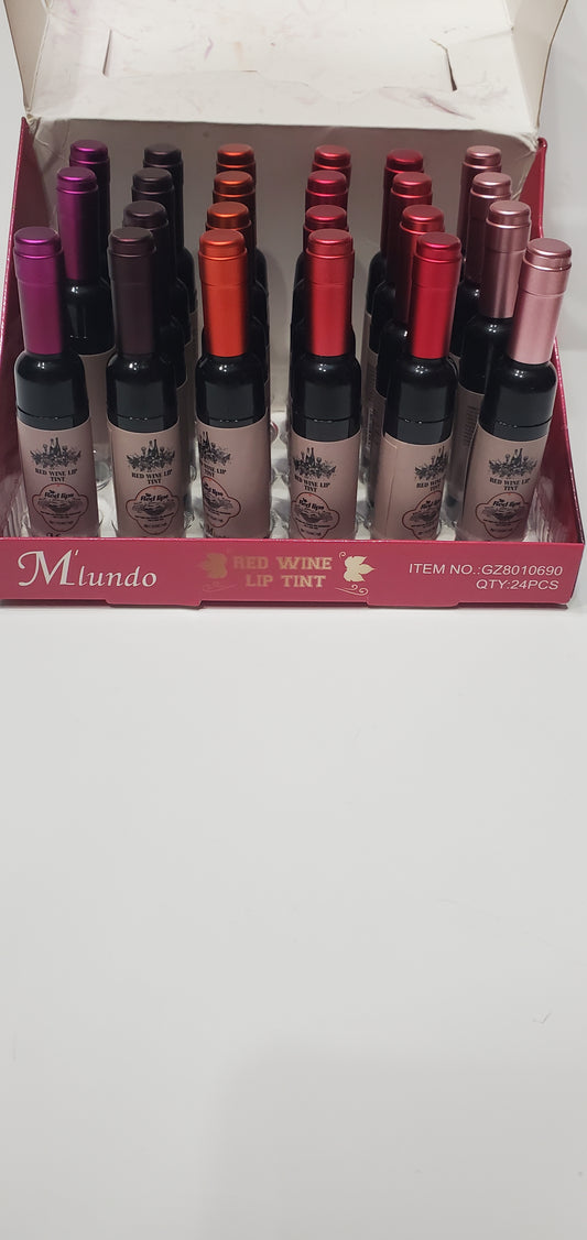 Red Lip Tint Wine Bottles