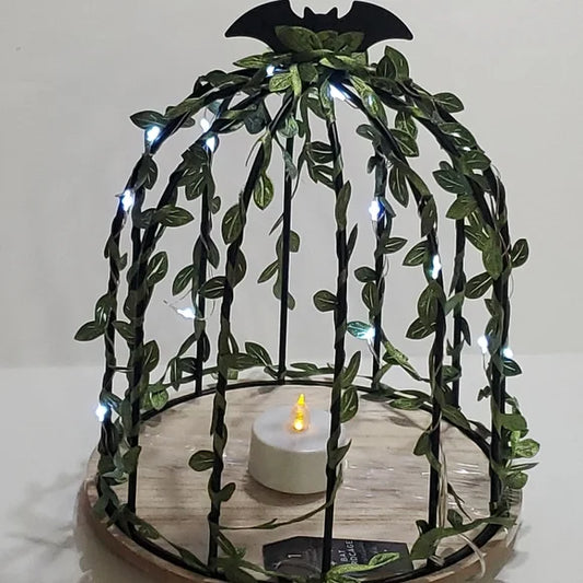 Bat Light up Candle Holder Cage